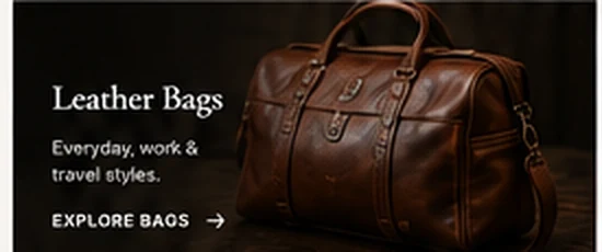 Brown leather travel bag
