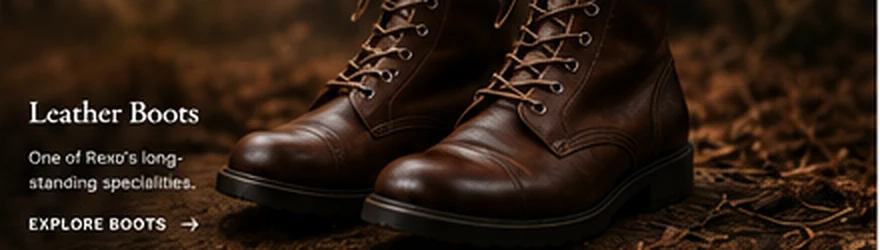 Brown leather boots