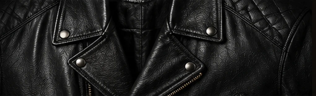 Close-up of leather texture and jacket craftsmanship